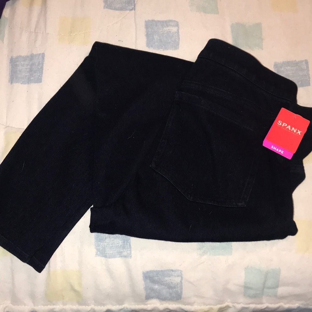 Spanx Shape Dark Blue Denim Leggings Size XL